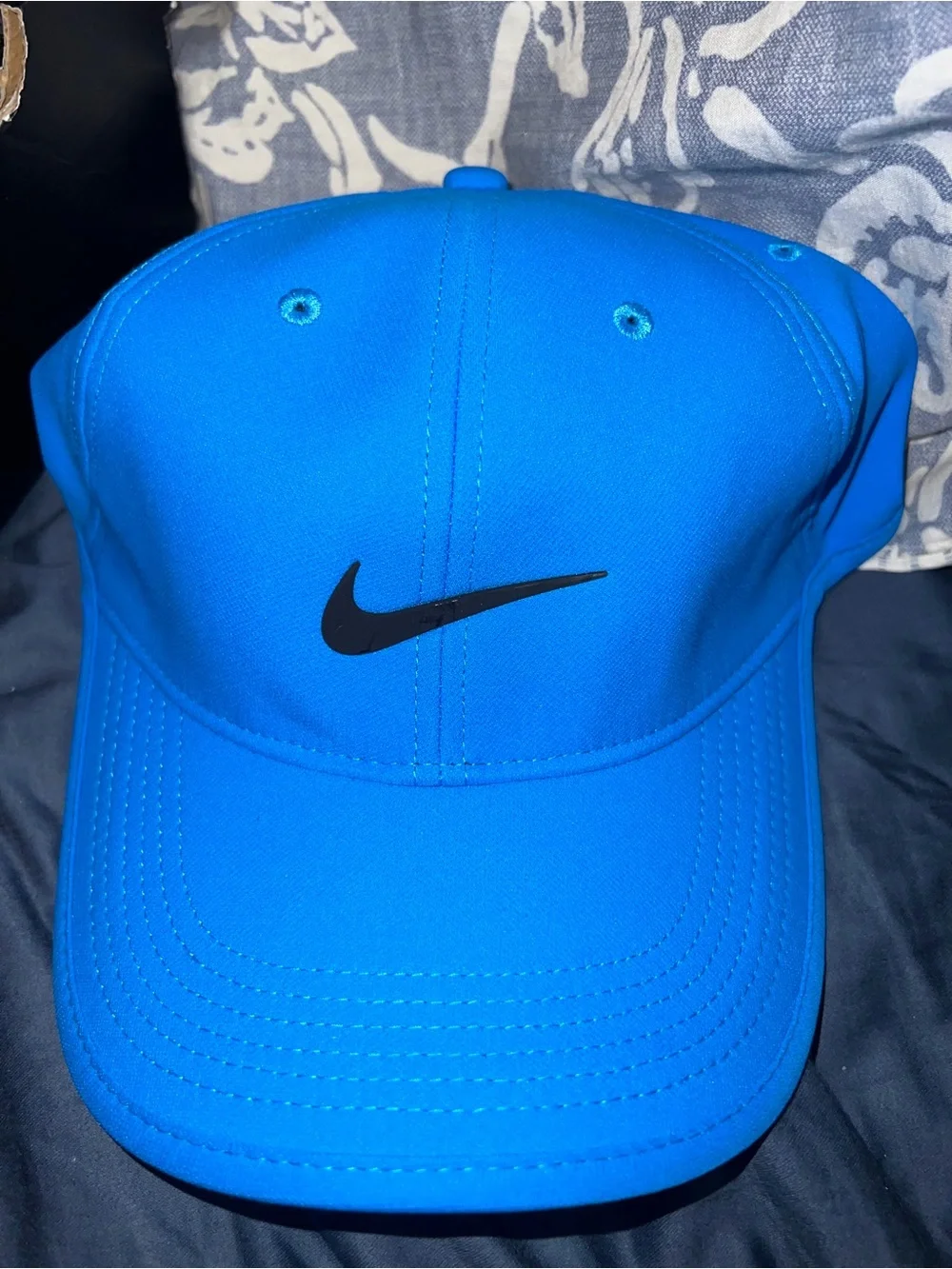 Nike Men's Bright Blue Cap with Black Swoosh